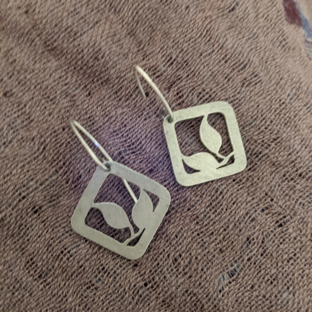 Silver earrings